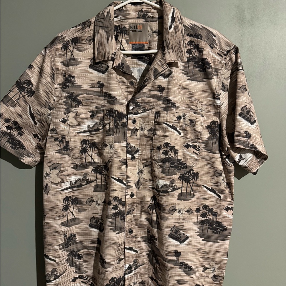 5.11 Tactical Men's Tan Printed Shirt